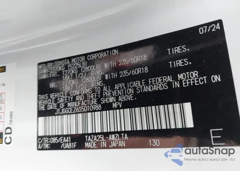 2025 Lexus Nx 350 Premium z USA, uszkodzony, nr VIN JTJGGCEZ6S5010988